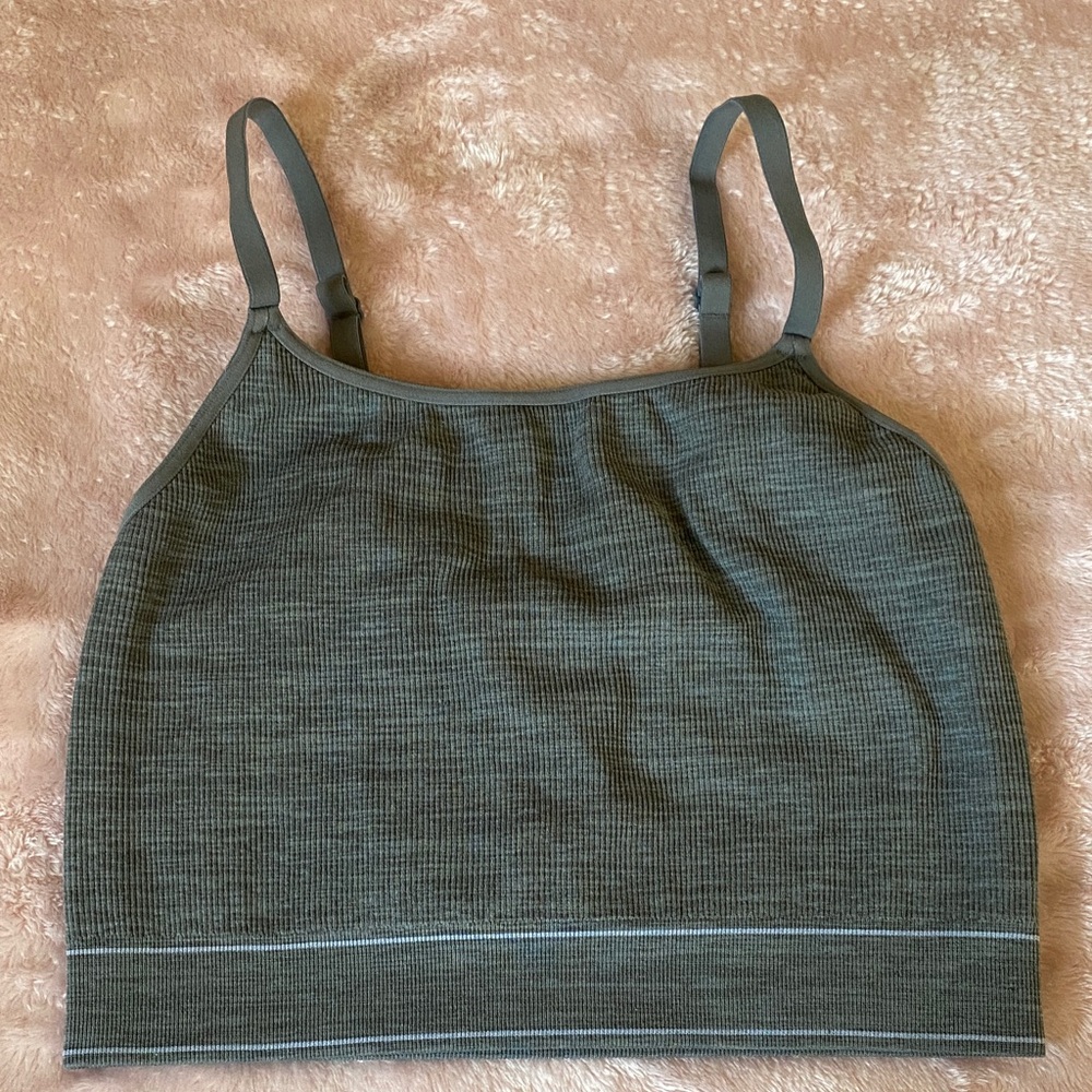 Aerie Gray Ribbed Bralette